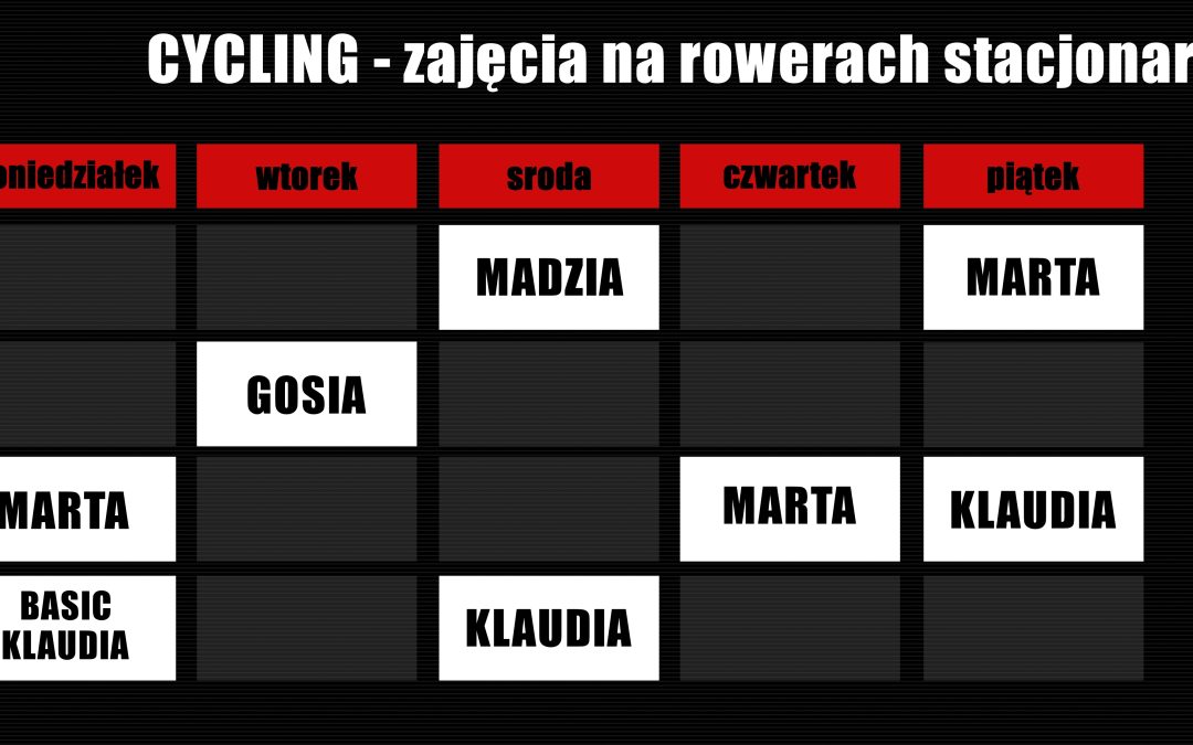 Sprawdź aktualne grafiki zajęć