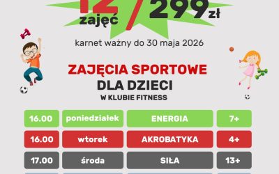 Promocja na zajęcia dla dzieci!